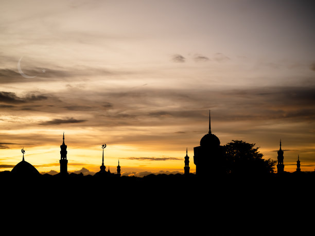 斋月，开斋节，新年穆哈兰伊斯兰宗教的象征图片下载