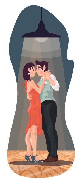 情侣舞慢舞图片下载