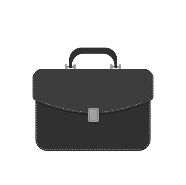 公文包孤立在白色背景图片下载