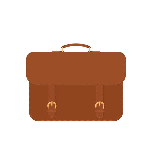 公文包孤立在白色背景图片下载