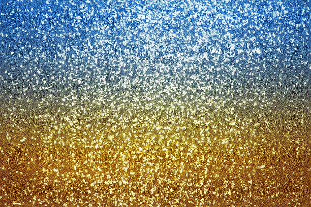 闪闪发光的黄色与蓝色闪亮的纺织背景图片下载