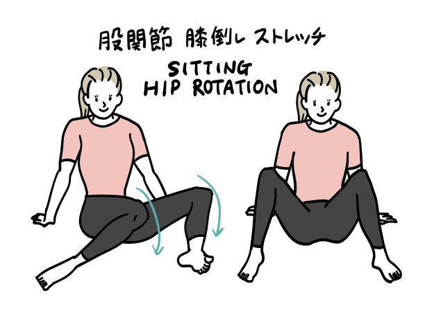 臀部和骨盆伸展的女性运动姿势图片下载