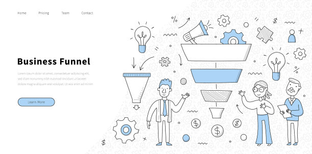 企业漏斗网络营销策略图片下载