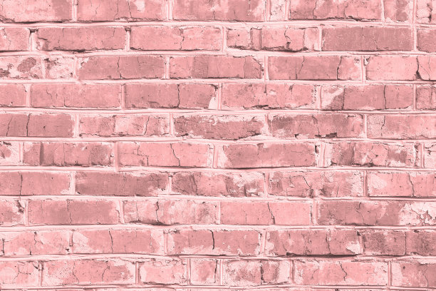 美丽的砖背景与粗糙的纹理白色砖与粉红色色调图片下载