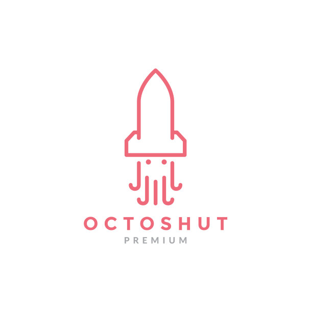 章鱼配子弹标志设计图形符号图片下载