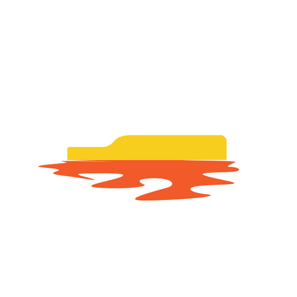 海上日落与信息瓶标志设计图片下载