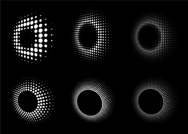 白色半色调圆形虚线框设置圆图片下载