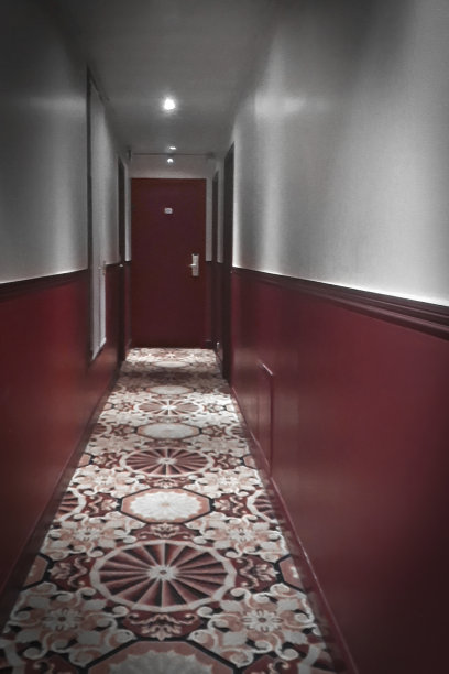 酒店空走廊，巴黎，法国图片下载