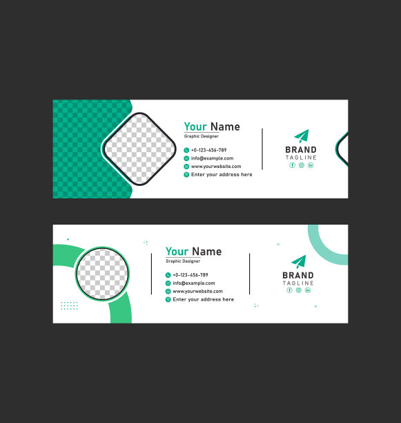 创意电子邮件签名模板现代设计图片下载