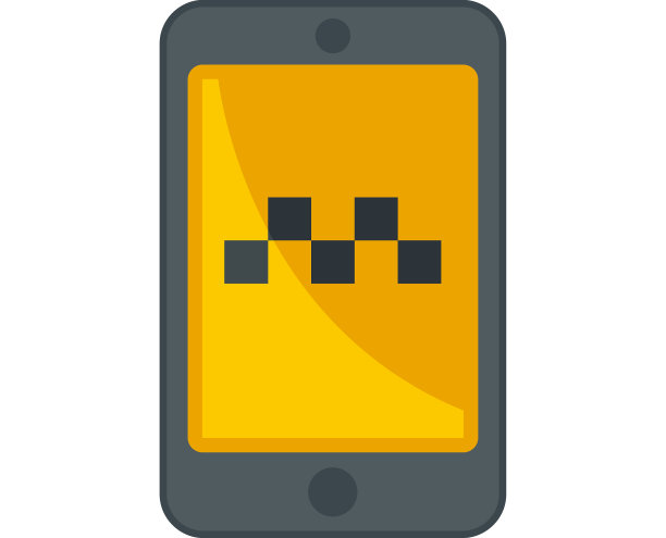 无人出租车图标平孤立呼叫图片下载