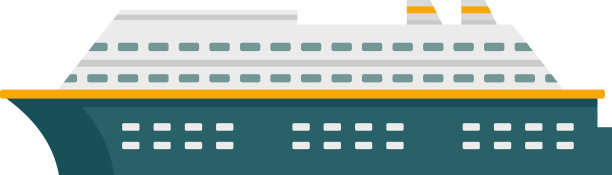 邮轮图标平孤立图片下载