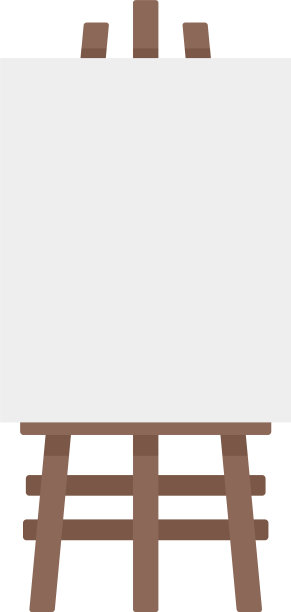 木画架图标平孤立图片下载