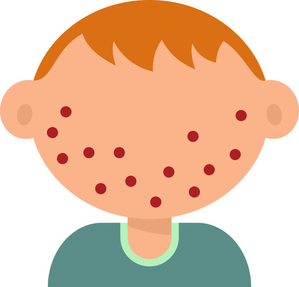 水痘小子图标平孤立图片下载