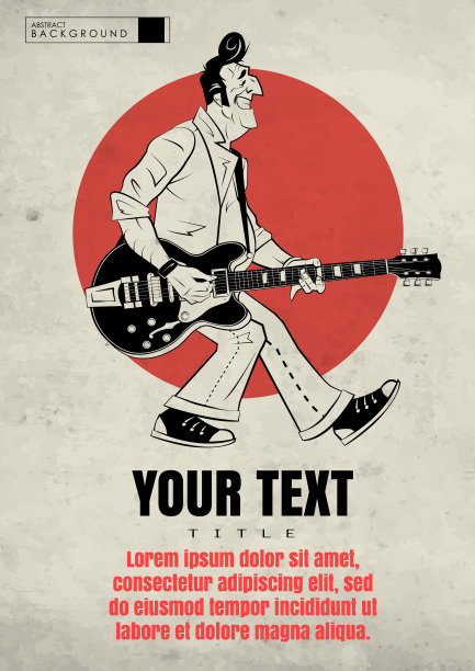 硬摇滚音乐节海报上的摇滚女孩图片下载