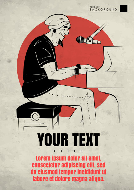 硬摇滚音乐节海报上的摇滚女孩图片下载