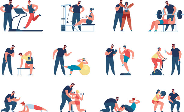 人物训练与私人教练运动员图片下载