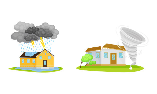 带有雷暴和龙卷风的自然灾害图片下载