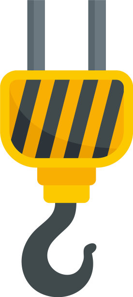 工业吊钩图标平隔离图片下载