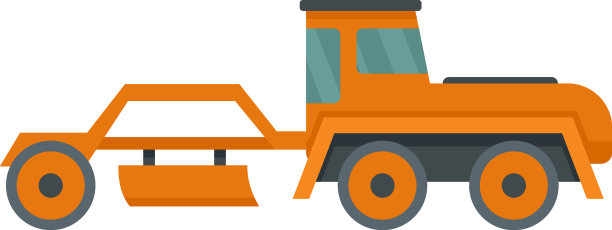 分级机拖拉机图标平隔离图片下载