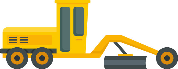 推土机图标平隔离平地机图片下载