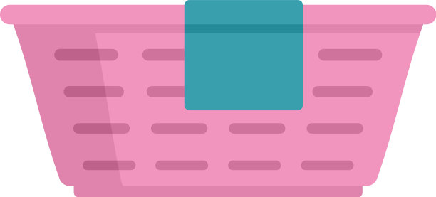 客房服务的衣服篮子图标平孤立图片下载