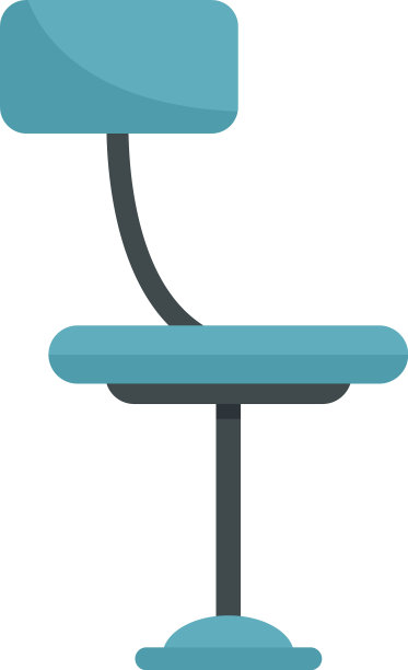 美甲师的椅子图标平孤立图片下载