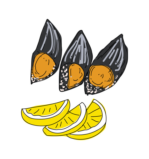 街头小吃填充贻贝图片下载