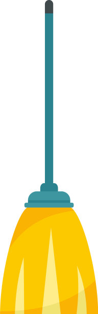 清洁地板拖把图标平隔离图片下载