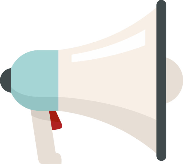 扬声器喇叭图标平隔离图片下载