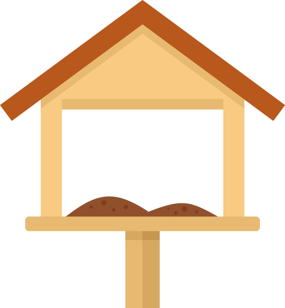 公园鸟饲养员图标平坦孤立图片下载