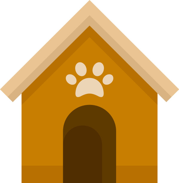 狗屋图标平孤立图片下载