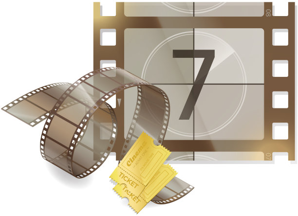 电影时间横幅与电影院电影和图片下载