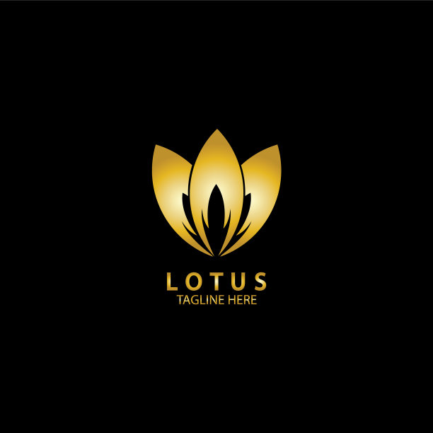 金莲莲花标志设计模板图片下载