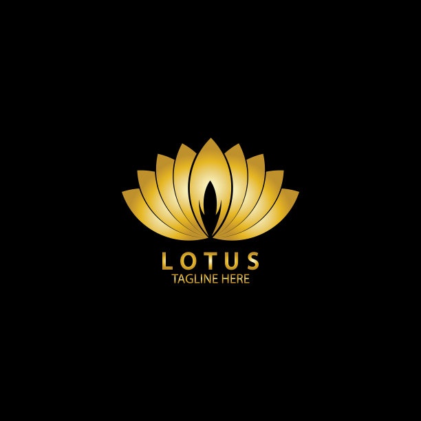 金莲莲花标志设计模板图片下载