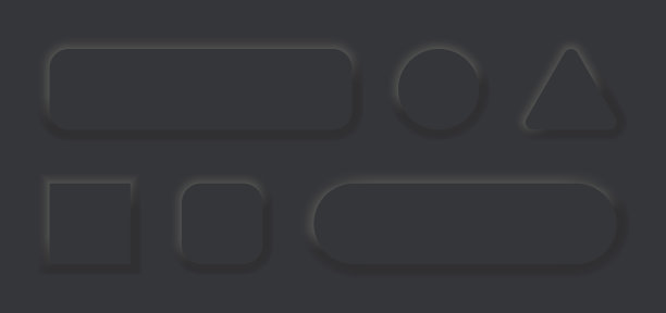 Neumorph 3d按钮圆形正方形三角形图片下载