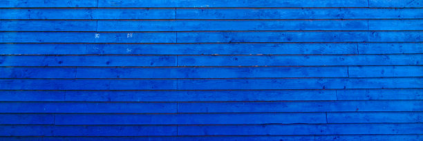 背景蓝色经典木栅栏木板纹理在全景网格式和头部的木质墙纸图片下载