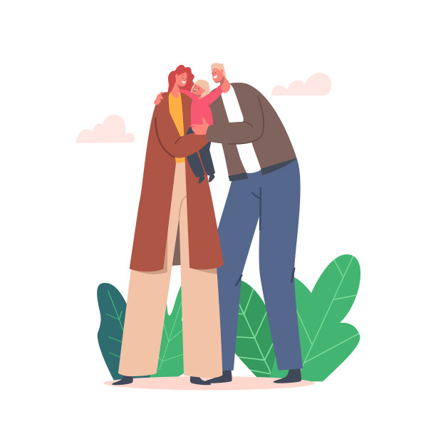 白人父母抱着孩子的母亲图片下载