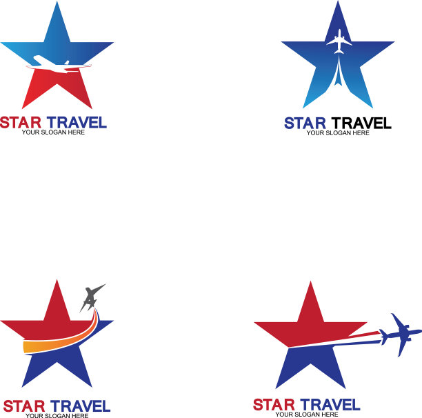 集旅行标志与航空飞机图片下载