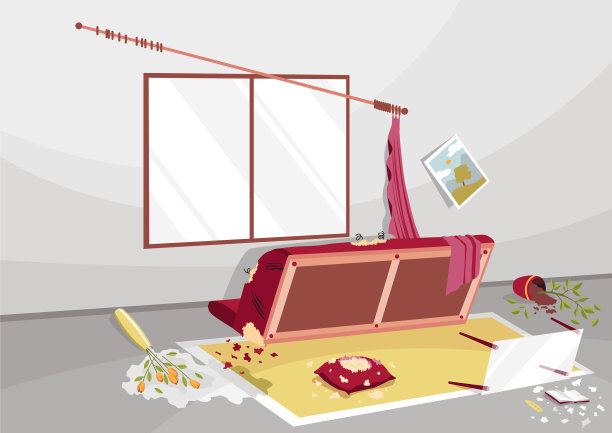 房间被狗损坏的宠物主人的问题不好图片下载