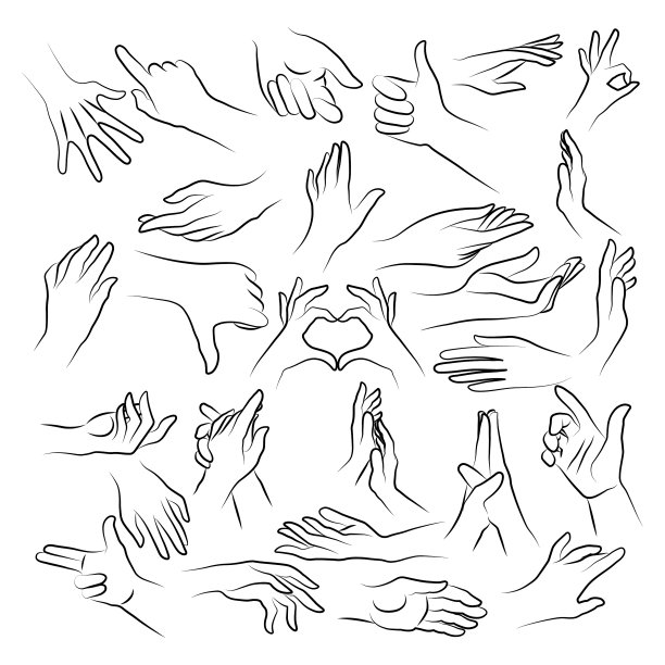 女人的手势五花八门，动作简单图片下载