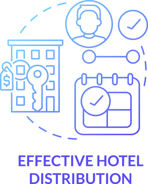 有效的酒店分布蓝色梯度图片下载