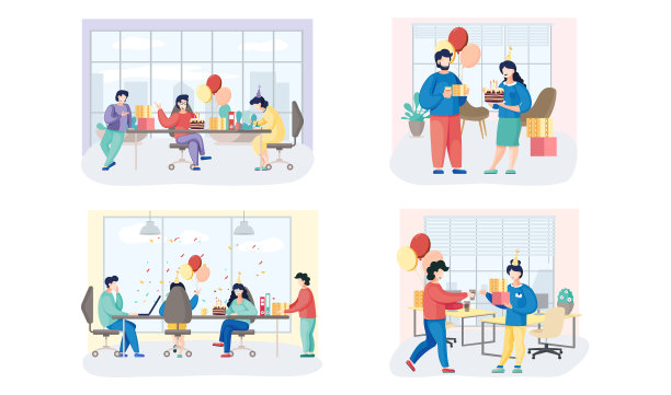 生日派对在办公室有趣的娱乐图片下载