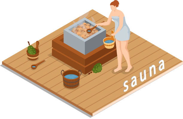 女人穿着浴巾坐在木凳上图片下载