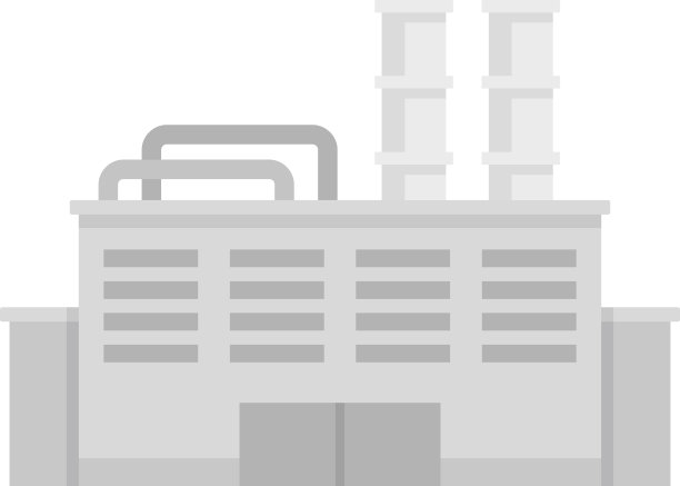 分类回收工厂图标平孤立图片下载