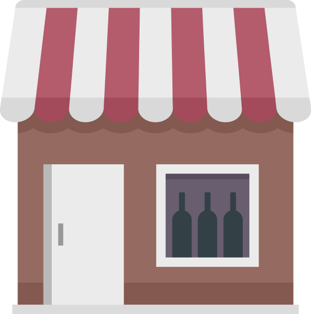 街酒店图标平坦孤立图片下载