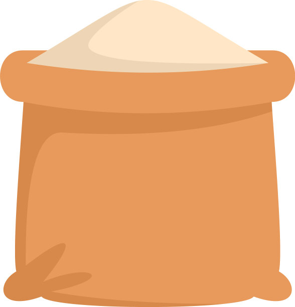 面粉袋图标平孤立图片下载