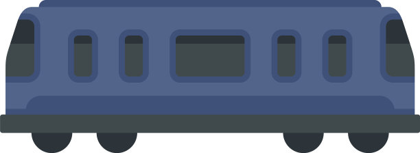 火车客车图标平孤立图片下载