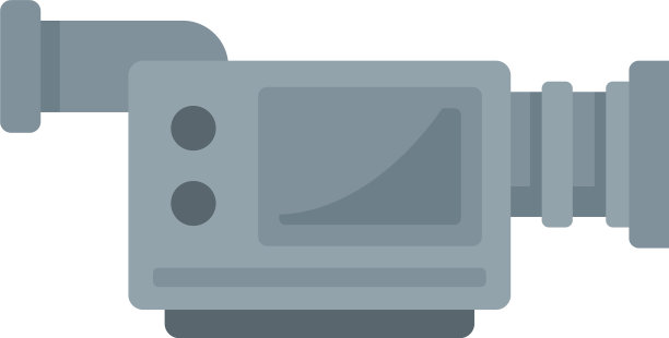 电视摄像机图标平隔离图片下载