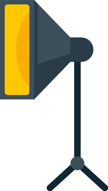 电视演播室灯图标平孤立图片下载