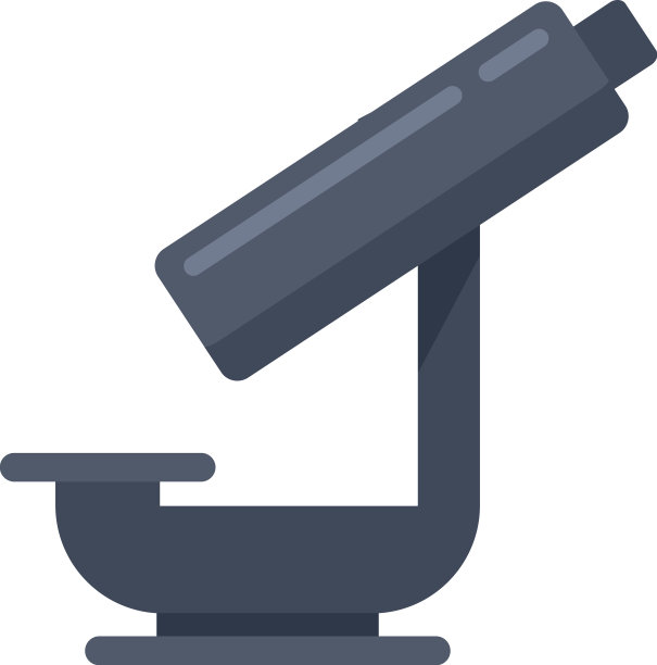 纳米技术显微镜图标扁平隔离图片下载